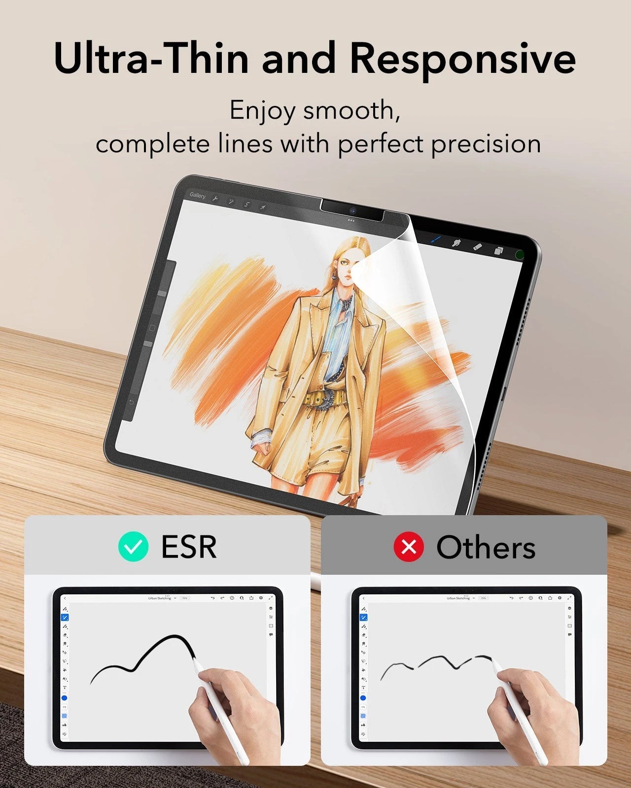 iPad Pro 13" (2025) Paper-Feel Screen Protector - 2 Pack ESR ESR