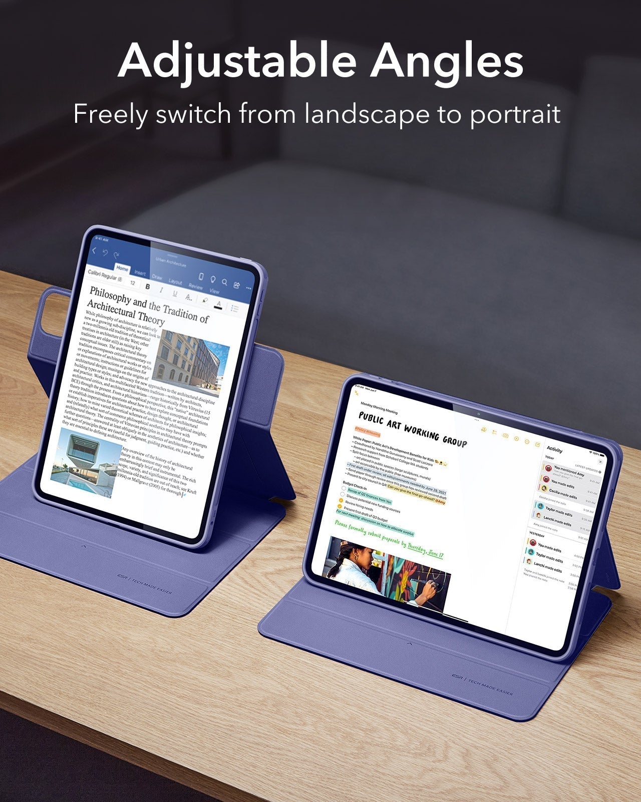 iPad Pro 13ʺ (2025) Rebound Hybrid Case 360 - Lavender ESR ESR