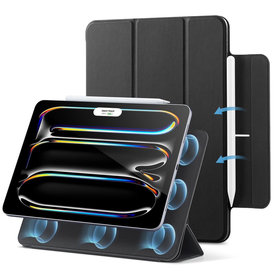 magnetic case for ipad pro 13 inch m4/M5 black