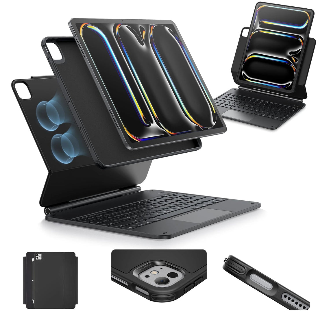 iPad Pro 13" (2025) Rebound Magnetische Tastatur Hülle 360 - DE Layout-Schwarz ESR ESR