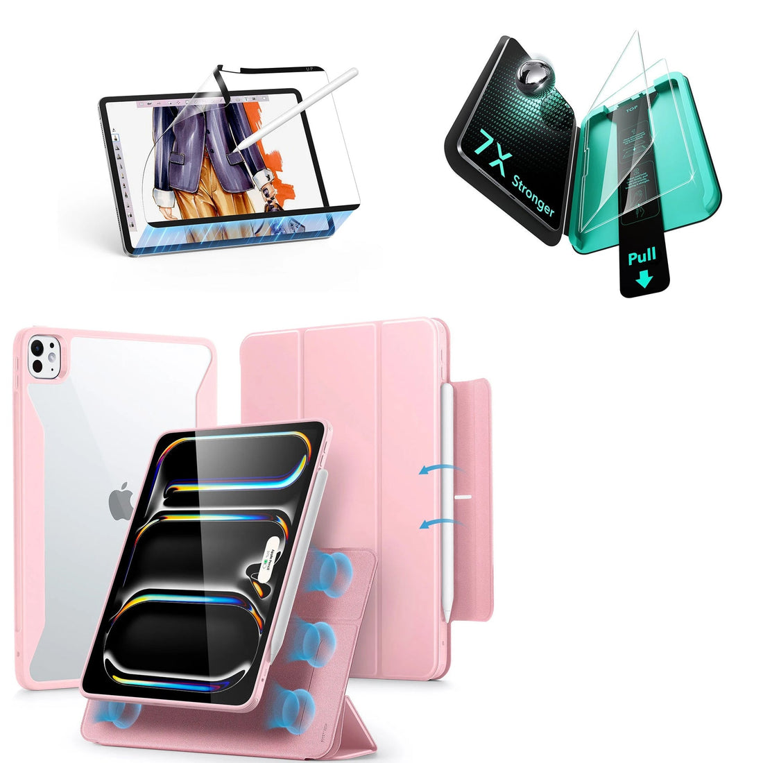 iPad Pro 13ʺ (2025) Rebound Transformation Bundle - Pink ESR ESR