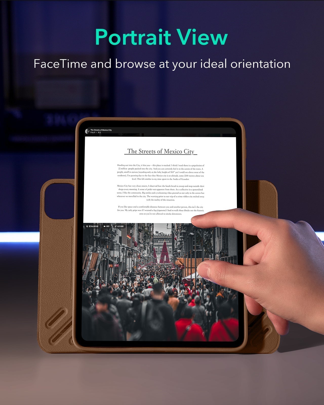 ipad Pro 13 ipad case portrait view