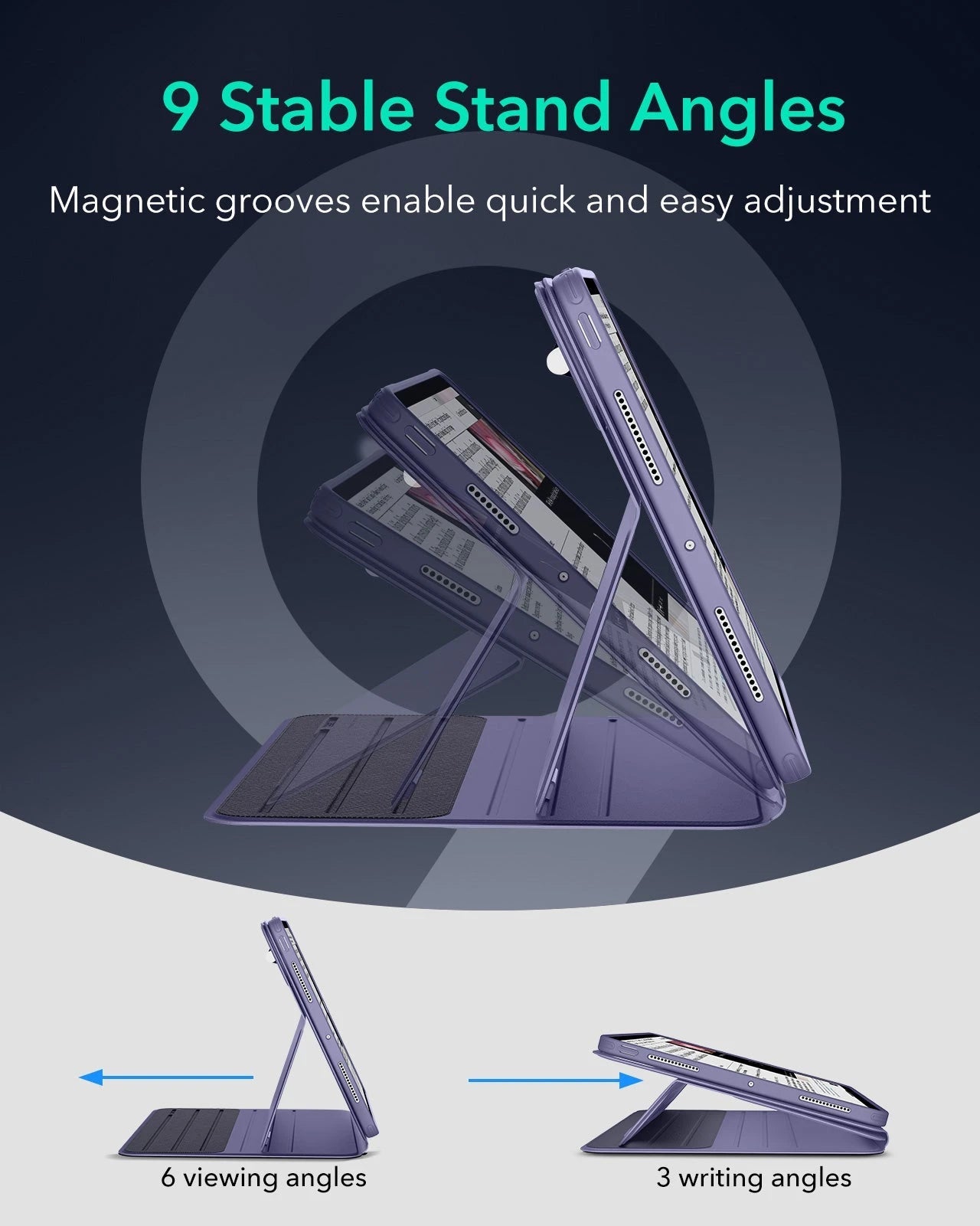 iPad Pro 13″ (2025) Shift Magnetic Case with Pencil Bundle - Purple ESR ESR