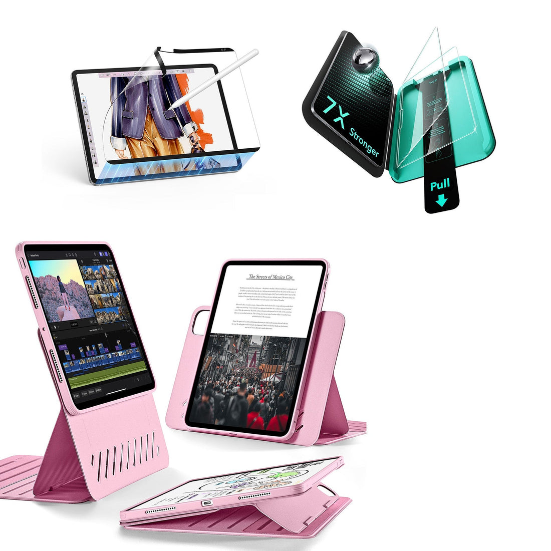 iPad Pro 13" (2025) Shift Transformation Bundle - Pink ESR ESR