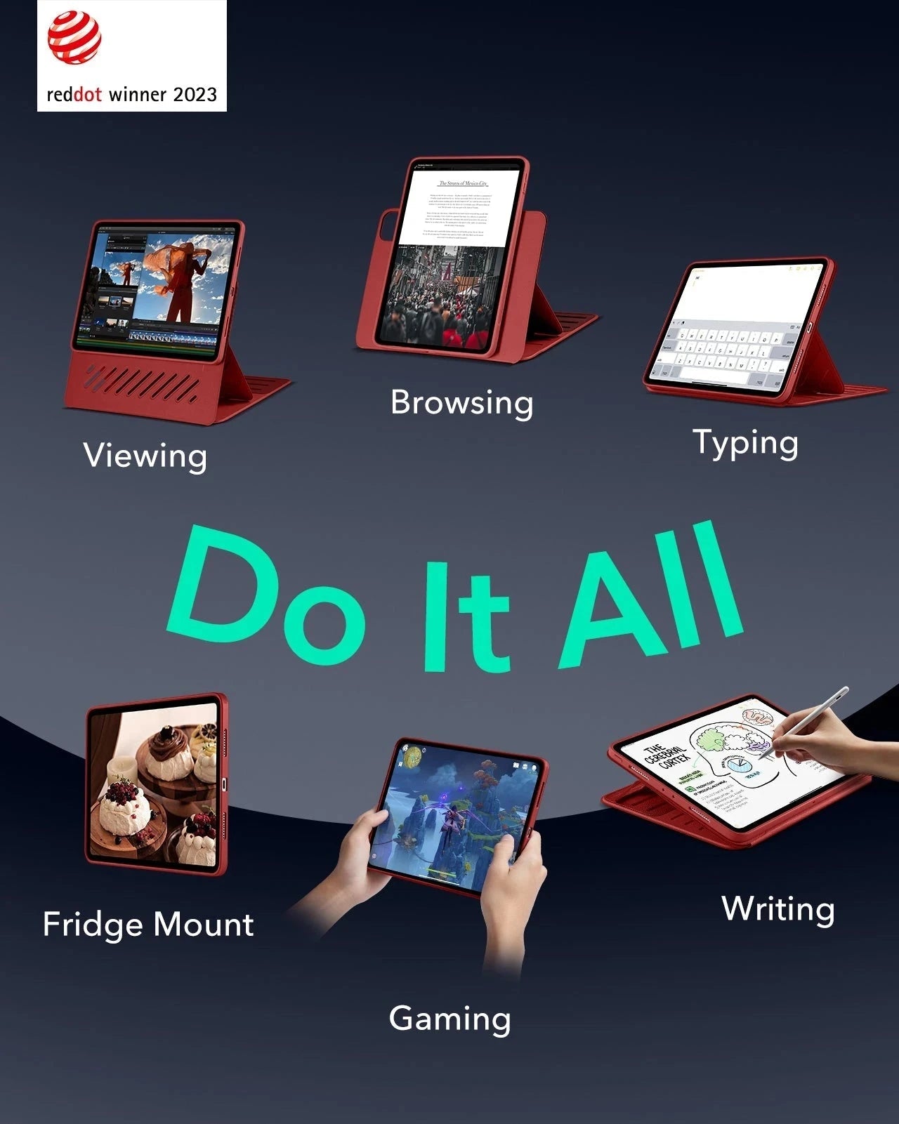 iPad Pro 13" (2025) Shift Transformation Bundle - Red ESR ESR