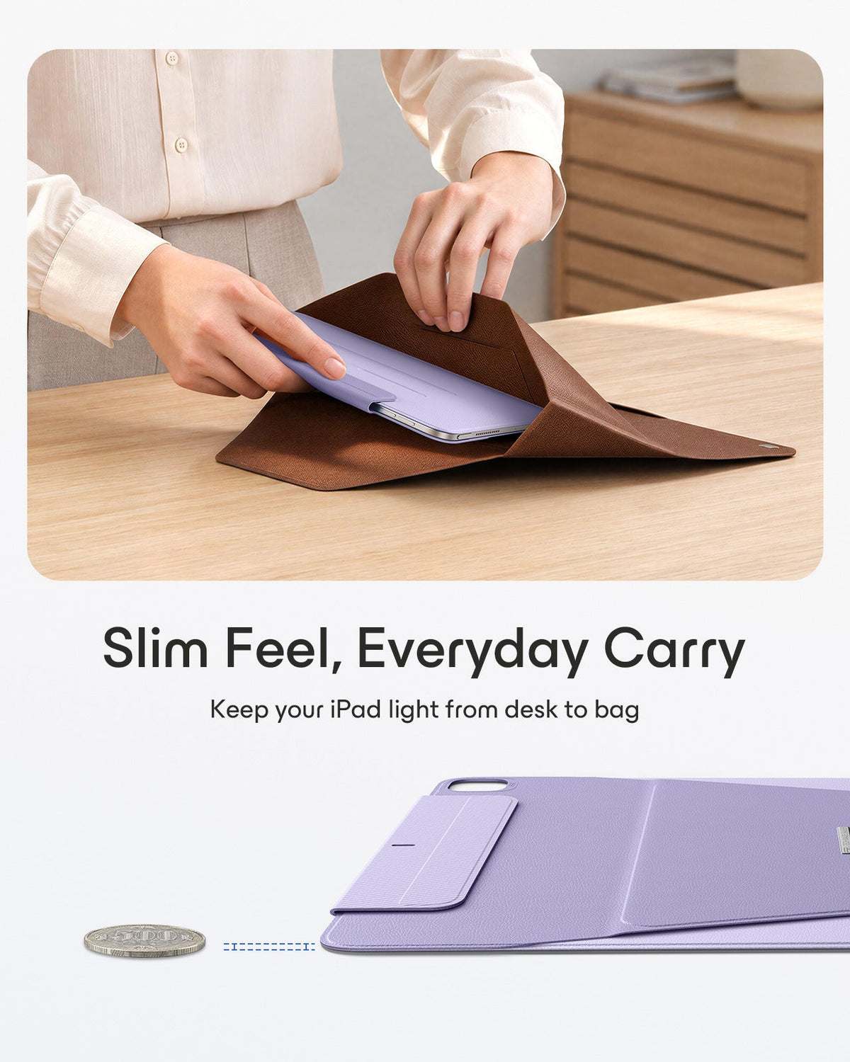 iPad Pro 13" (M5) 2025 AirStance Magnetic Case & Writing Bundle - Purple ESR ESR