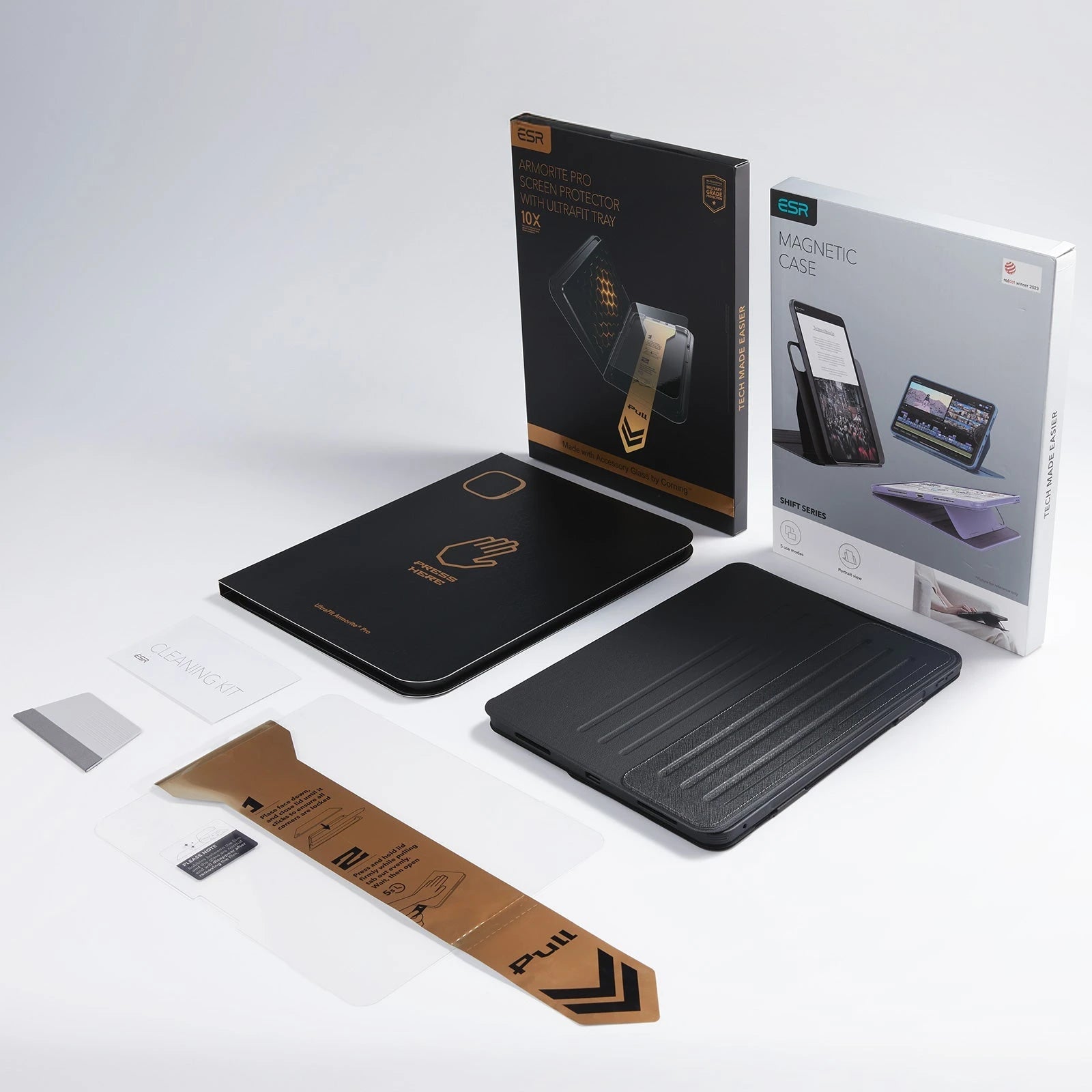 iPad Pro 13" (M5) 2025 Bundle Shift Magnetic Case & Armorite Pro Screen Protector With UltraFit Tray 