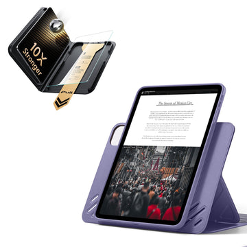 iPad Pro 13" (M5) 2025 Bundle Shift Magnetic Case & Armorite Pro Screen Protector With UltraFit Tray - Purple