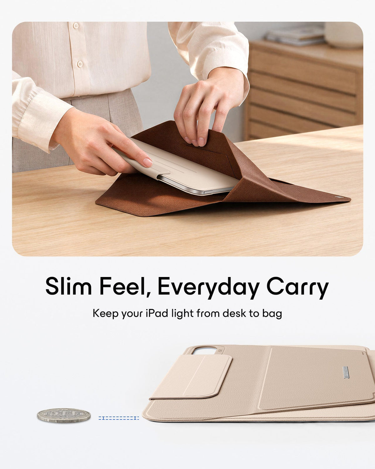 iPad mini (A20 Pro) AirStance Magnetic Case - Sand ESR ESR
