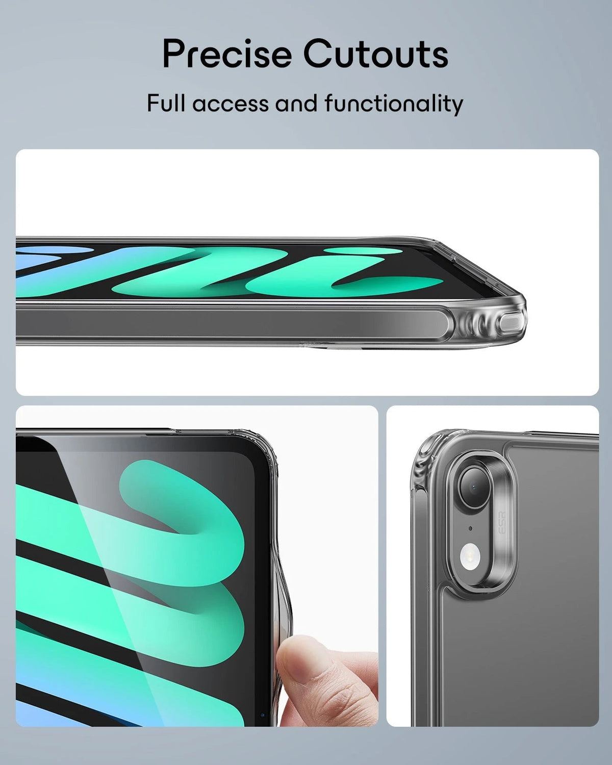 iPad mini (A20 Pro) Classic Hybrid Back Case - Clear Black ESR ESR