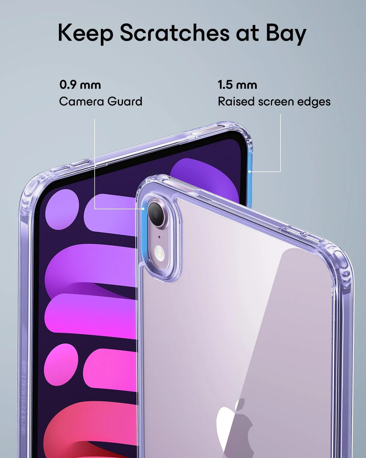 iPad mini (A20 Pro) Classic Hybrid Back Case - Clear Purple ESR ESR