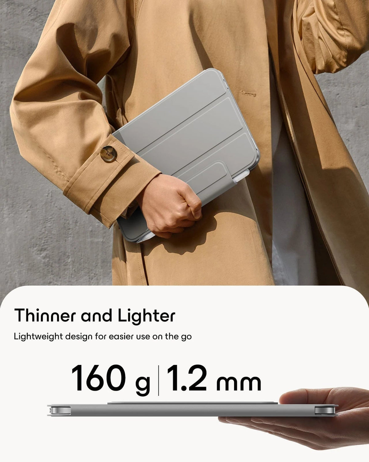 iPad mini (A20 Pro) Rebound Magnetic Case - Gray ESR ESR