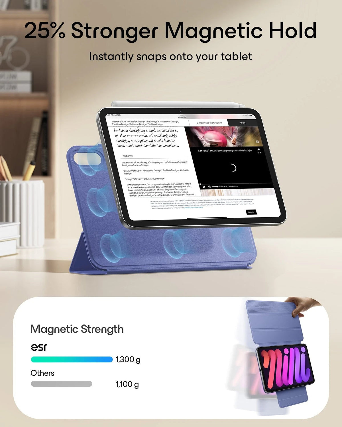 iPad mini (A20 Pro) Rebound Magnetic Case - Lavender ESR ESR