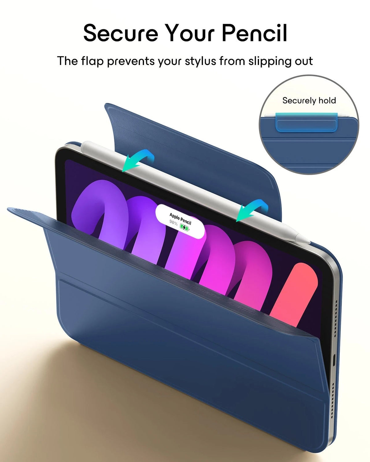iPad mini (A20 Pro) Rebound Magnetic Case - Navy Blue ESR ESR