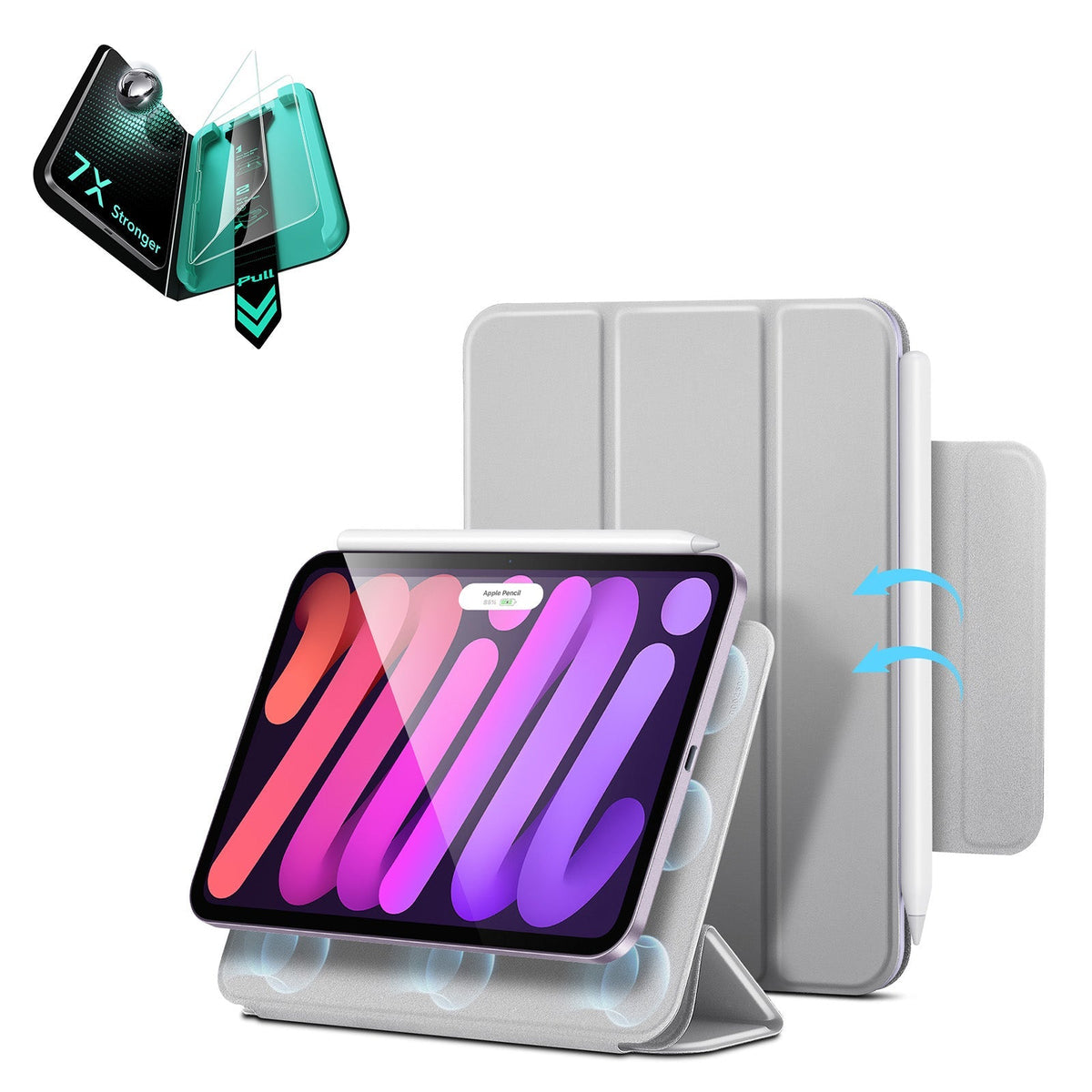 iPad mini (A20 Pro) Rebound Magnetic Protection Bundle - Gray ESR ESR
