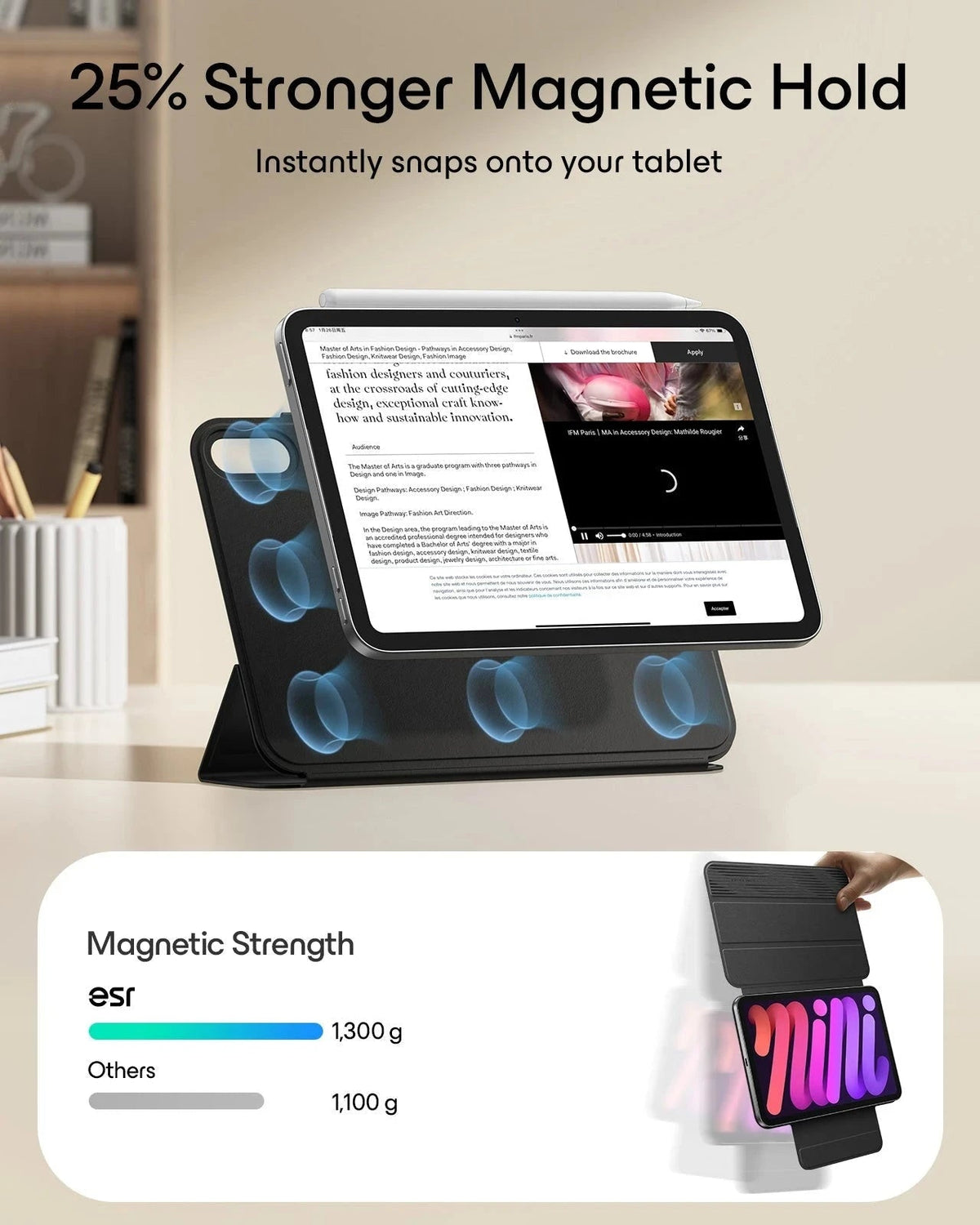iPad mini (A20 Pro) Rebound Magnetic Case - Black ESR ESR