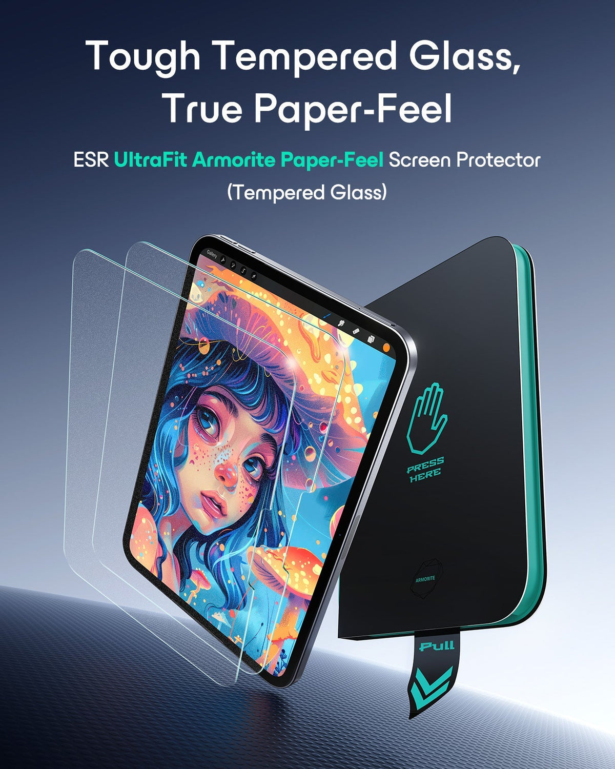iPad mini (A20 Pro) UltraFit Armorite® Paper-Feel Screen Protector (Tempered Glass) - 2 Pack ESR ESR