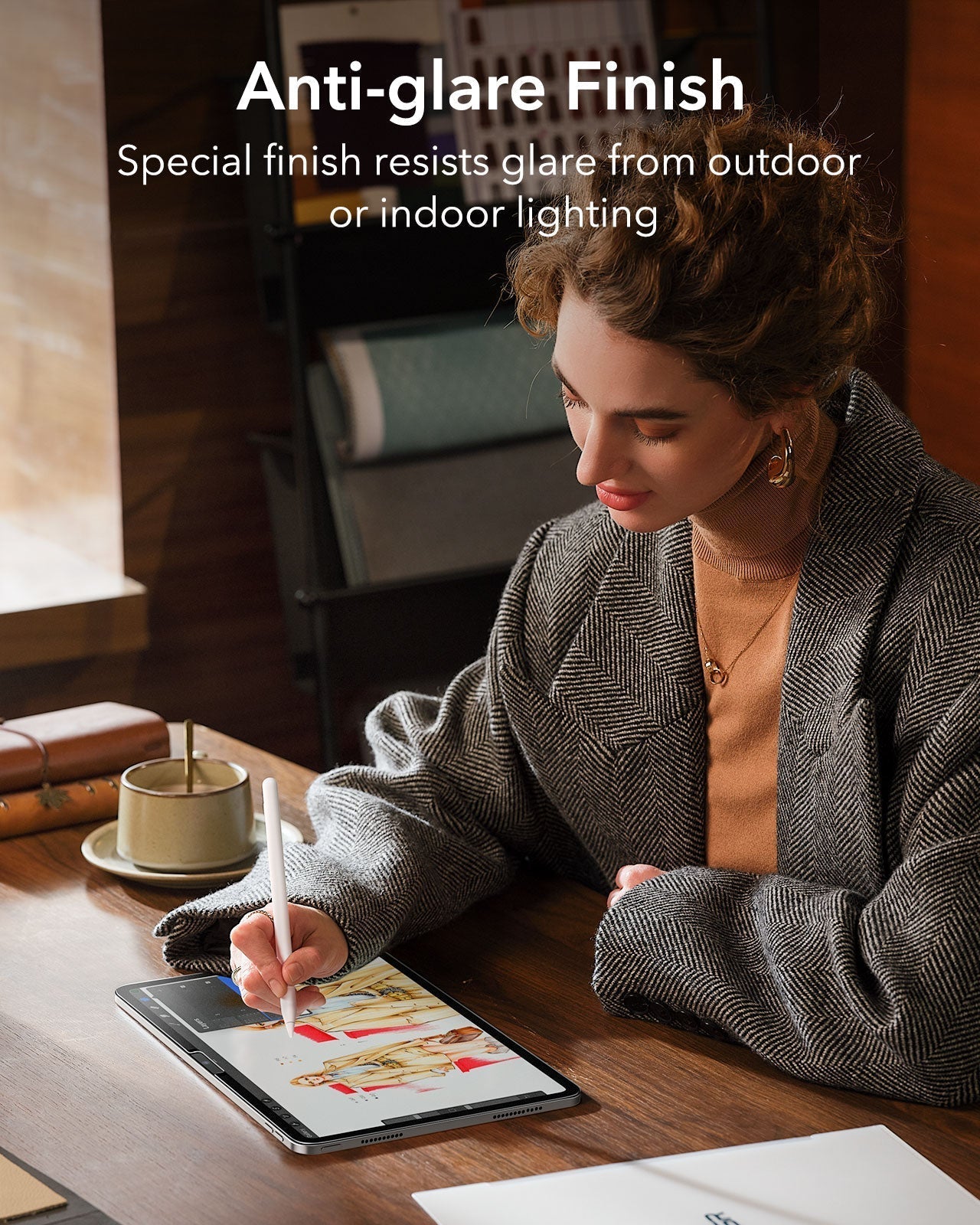 iPad 11" (A16, 2025) Rebound Magnetic Keyboard Case Paper-Feel Bundle - UK Layout-Black ESR ESR