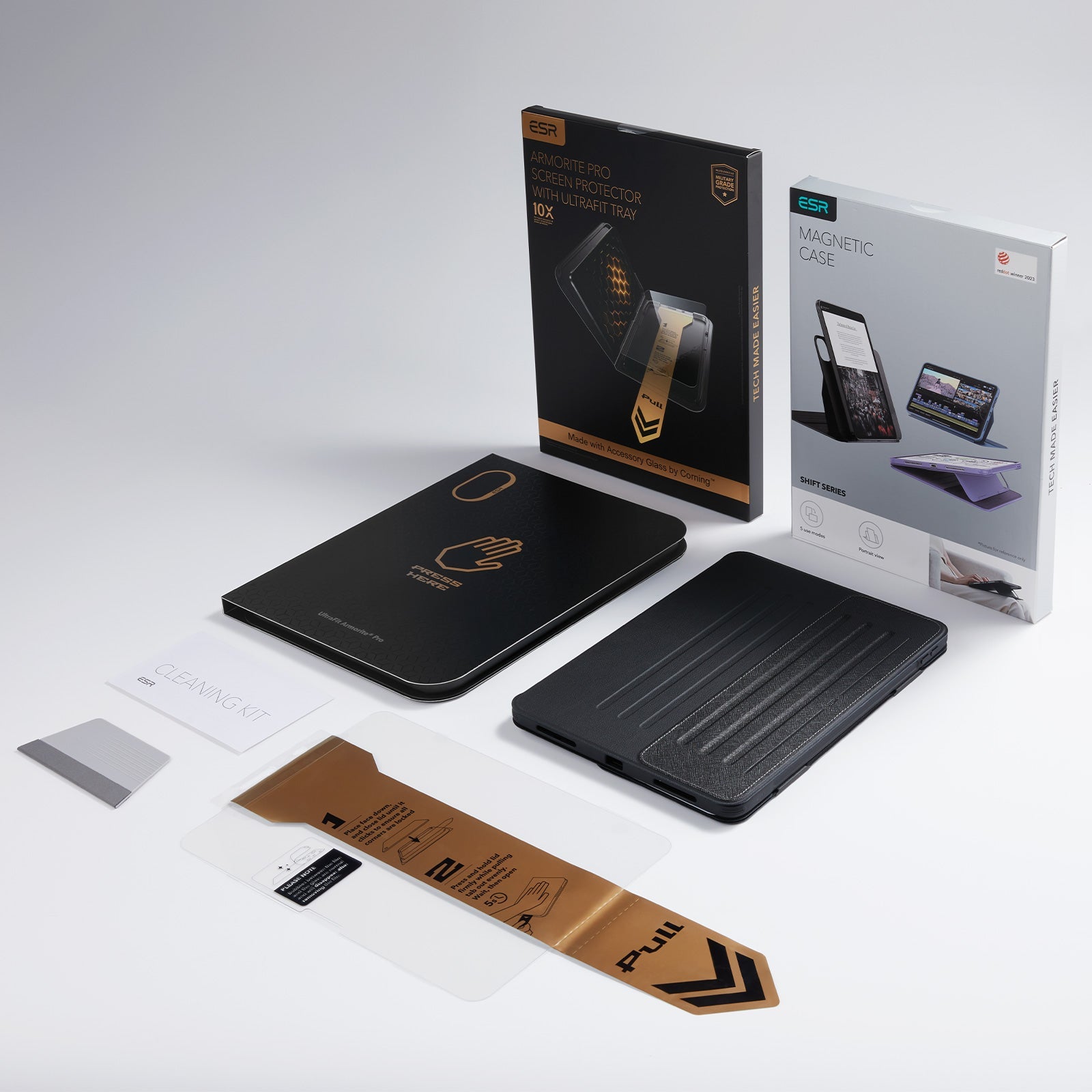 iPad Air 11" (M4) 2026 Bundle Shift Magnetic Case & Armorite® Pro Screen Protector With UltraFit Tray