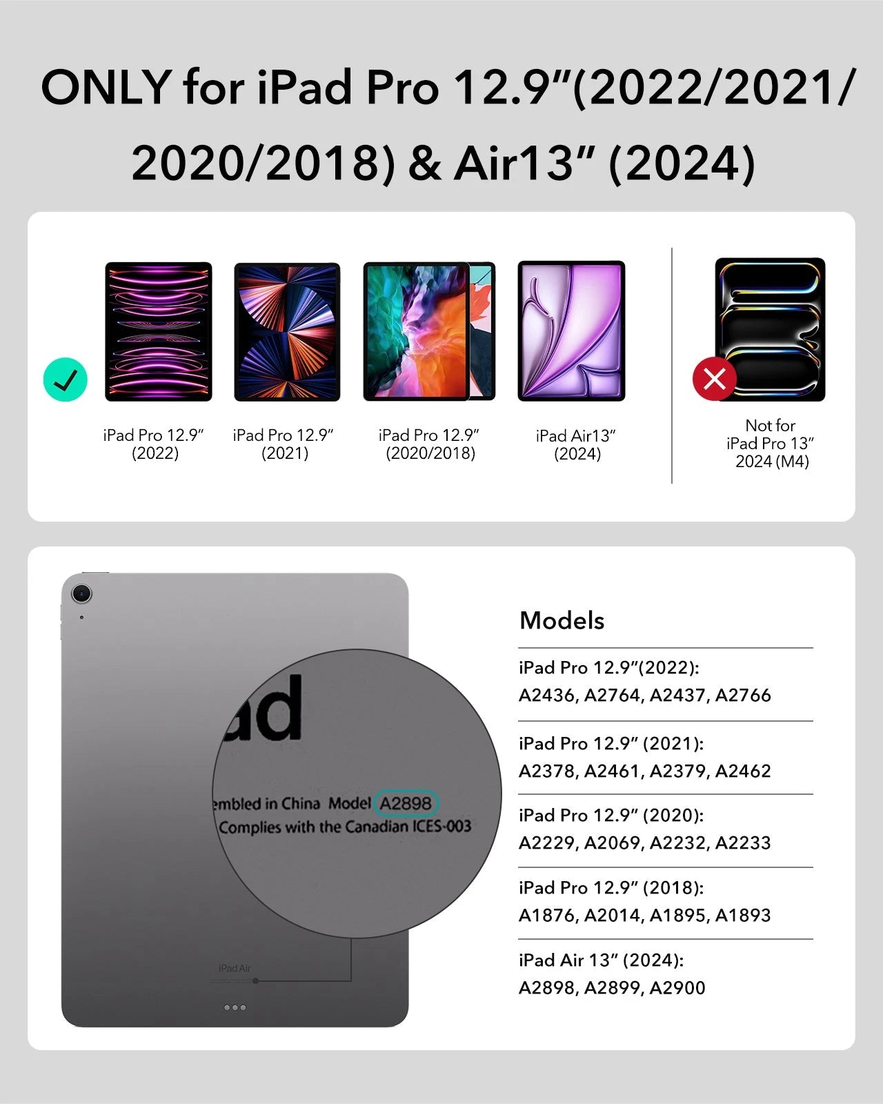 iPad Pro 12,9 Zoll (2022) Rebound Magnetische Tastatur - DE Layout ESR ESR