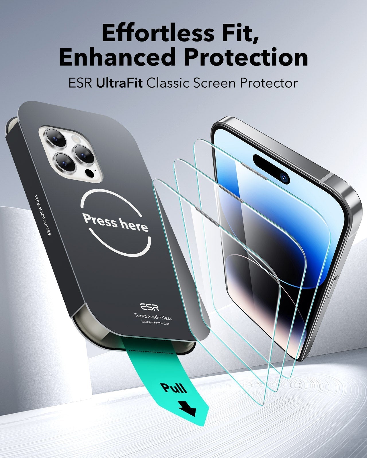 ESR iPhone 14 Pro Max Tempered Glass Screen Protector 3 Pack