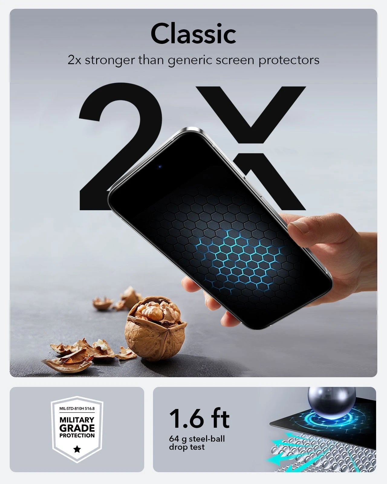 Best iPhone 14 Pro Glas Privacy Screen Protector ESR military grade protection