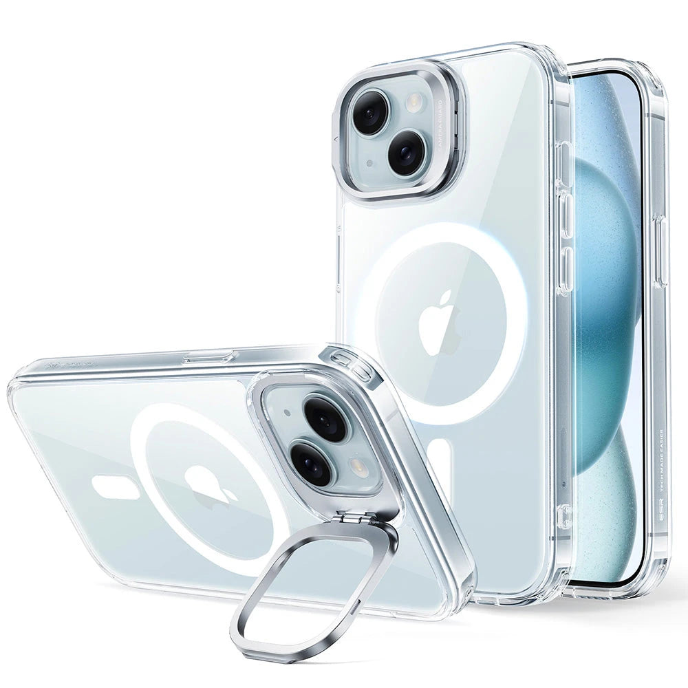 iPhone 15 Classic Hybrid Case with Stash Stand (HaloLock) - Clear ESR ESR