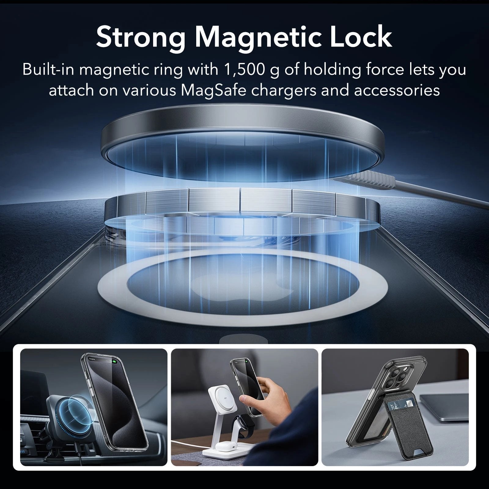 iPhone 15 Pro Classic Pro Case (HaloLock) Set - Clear ESR ESR