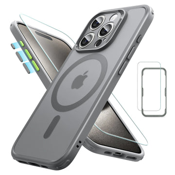 iPhone 15 Pro Classic Pro Case (HaloLock) Set - Frosted Grey ESR ESR