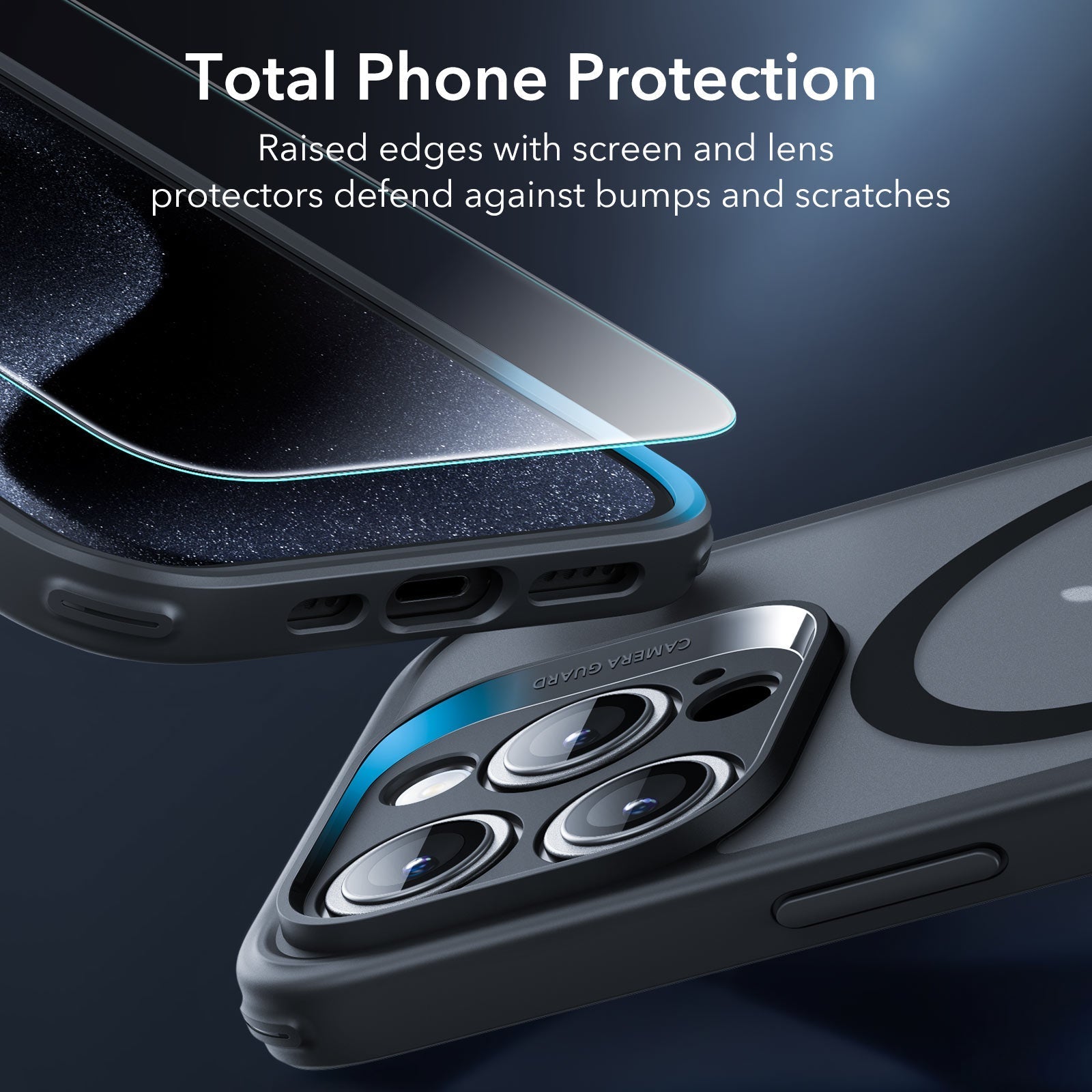 iPhone 15 Pro Max Classic Pro Case (HaloLock) Set - Frosted Black ESR ESR