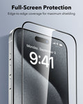ESR iPhone 15 Pro Max Tempered Glass Screen Protector full screen protecion