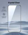 ESR iPhone 15 Pro Max Tempered Glass Screen Protector Crystal Clear