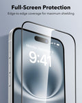ESR iPhone 16 Tempered Glass Screen Protector full screen protection