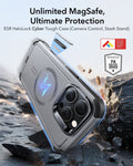 ESR iPhone 16 Pro Max Cyber Tough Magsafe Case with Stand Titanium 