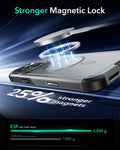 iPhone 16 Pro Max Cyber Tough Magsafe Case with Stand Titanium Stronger Magnetic Lock