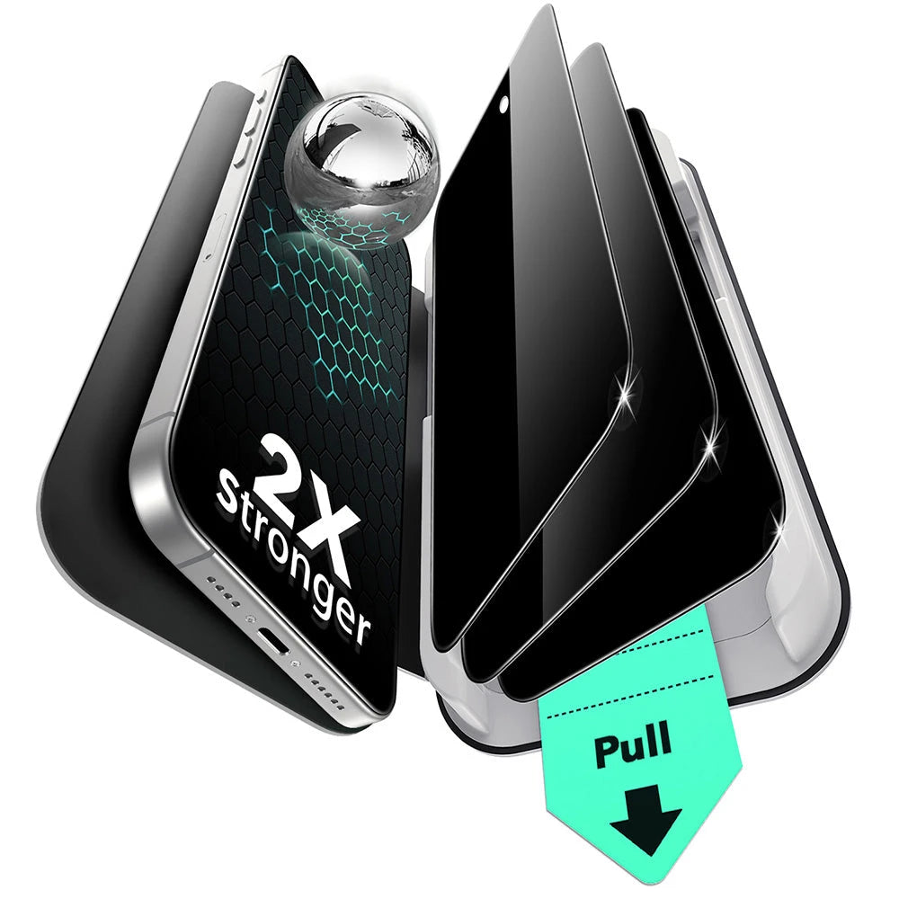 iPhone 16 Pro Privacy Screen Protector - 3 Pack