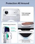 ESR iPhone 17 Air Magsafe Case with Camera Control Clear Shimmer Raised Edge Protection