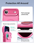 ESR iPhone 17 Air Magsafe Case with Camera Control Frosted Pink Raised Edge Protection