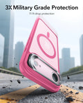 ESR iPhone 17 Air Magsafe Case with Stand Camera Control Frosted Pink 3× Military Grade Protection