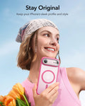 ESR iPhone 17 Air Magsafe Case with Stand Camera Control Frosted Pink stay original