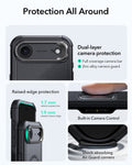 ESR iPhone 17 Air Cyber Tough Magsafe Case with Stand and Camera Control Black Raised Edge Protection