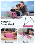 ESR iPhone 17 Air Cyber Tough Magsafe Case Camera Control Pink Versatile Stash Stand