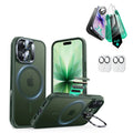 iPhone 17 Classic Hybrid Magsafe Case Stand and Screen Protector Frosted Green
