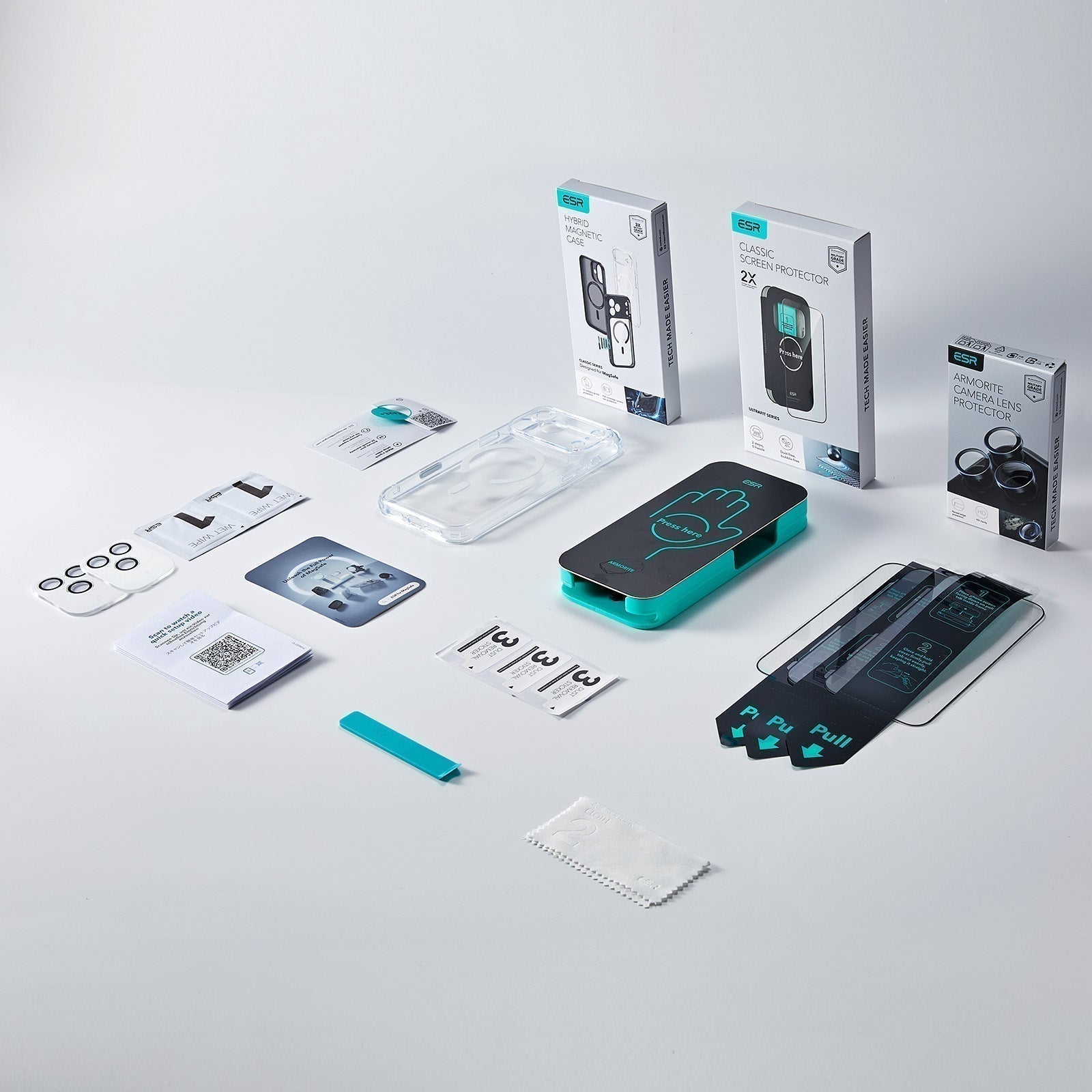 ESR iPhone 17 Classic Hybrid Magsafe Case with Screen Protector Bundle  Clear