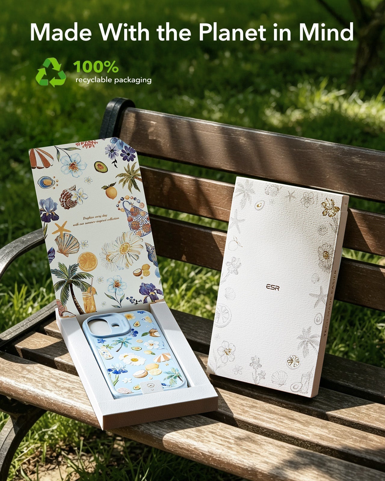 ESR Floral Pattern Magsafe Case for iPhone 17 Made With the Planet in Mind