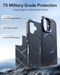 ESR iPhone 17 Cyber Tough Magsafe Case with Stand and Camera Control Black Military Grade Protection