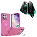 iPhone 17 Bundle Cyber Tough Magnetic Case (Camera Control, Stash Stand) and Armorite Privacy Screen Protector - Rosy Pink ESR ESR