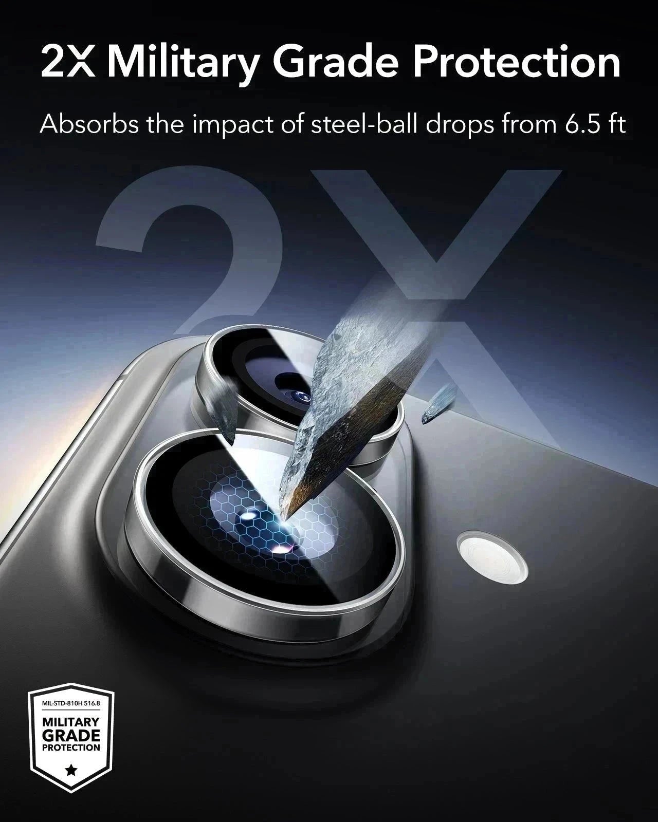 ESR iPhone 17 Armorite Camera Lens Protector Clear military grade protection