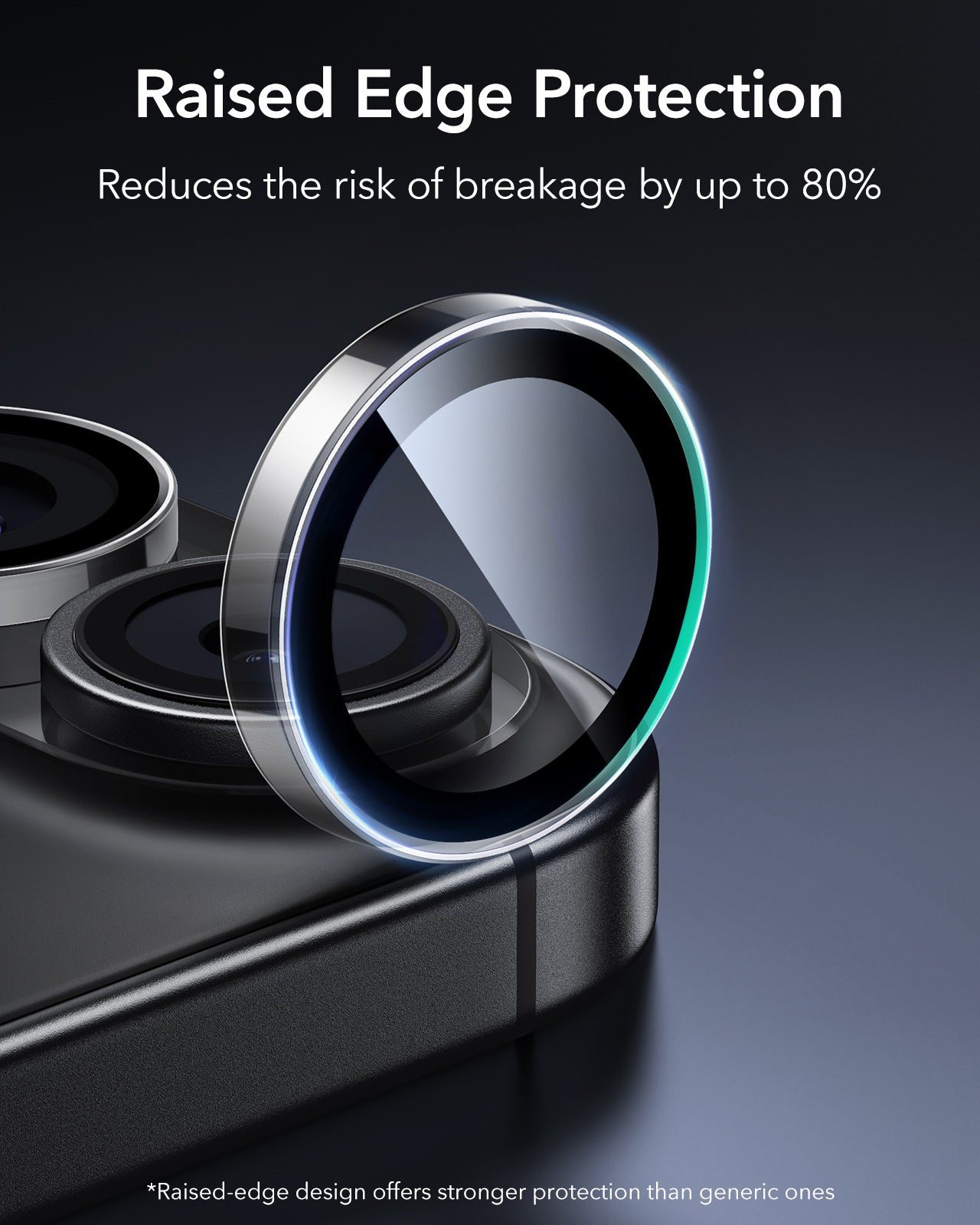 ESR iPhone 17 Armorite Camera Lens Protector Clear raised edge protection