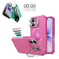 iPhone 17 Cyber Tough Magsafe Case with Stand and Armorite Screen Protector Pink